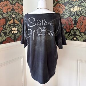 Vintage Children of Bodom Off Shoulder Oversized Band Tee ☠️